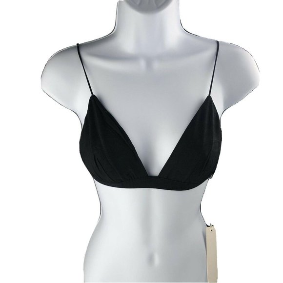 NWT Line & Dot Basic Triangle Bralette, black, Size Small - Picture 1 of 9